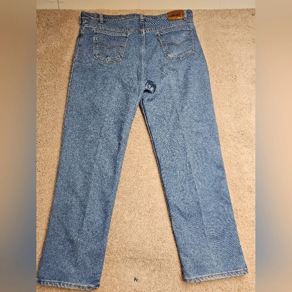 Levi’s 540 Flex Vintage Distressed Orange Tab Y2K Denim‎ Jeans Usa Made 42x30